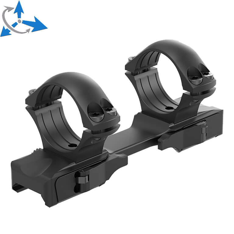 Base Ergo Picatinny QD curta de 34mm anéis para luneta 