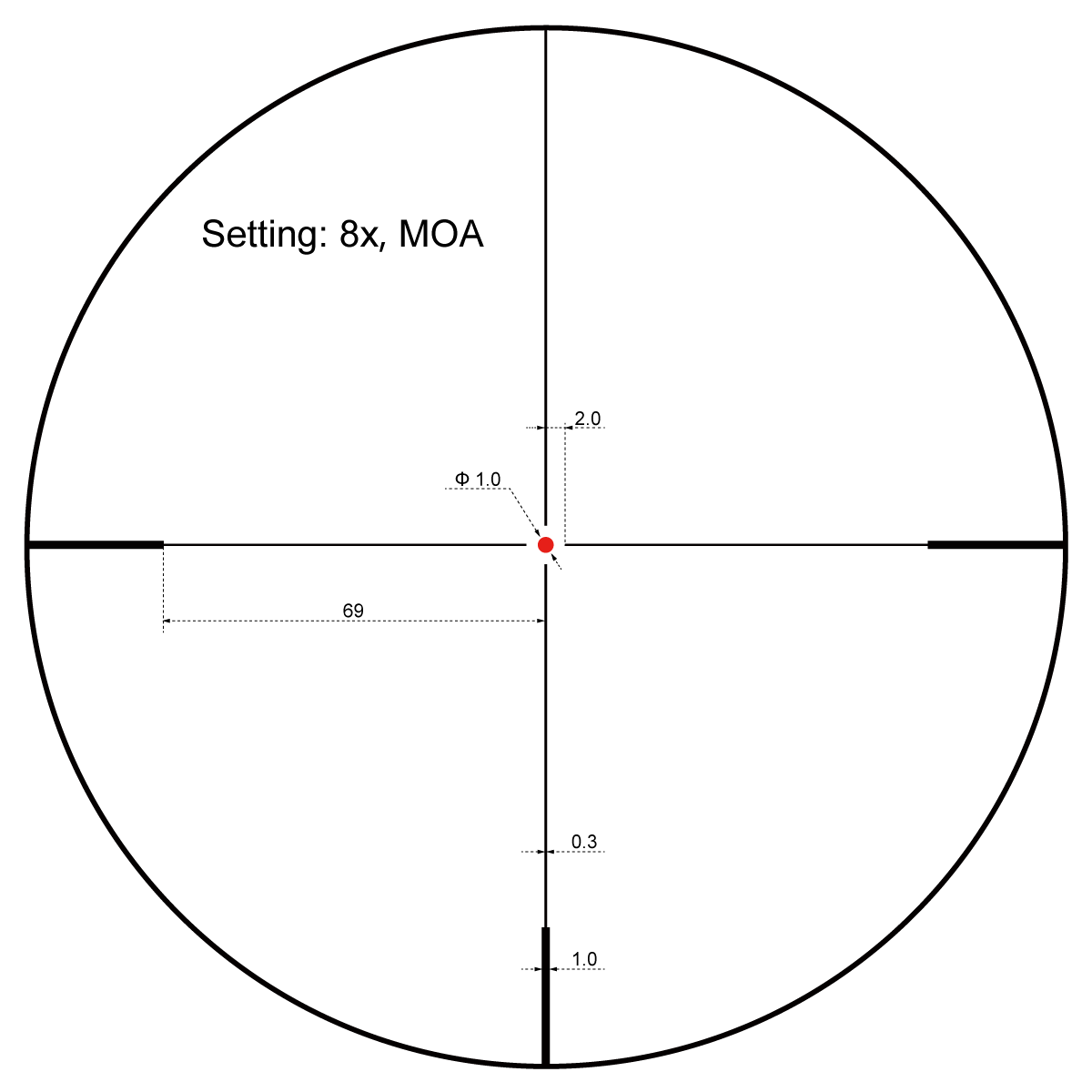 Vector Optics Forester 1-8x24 SFP mira telescópica 