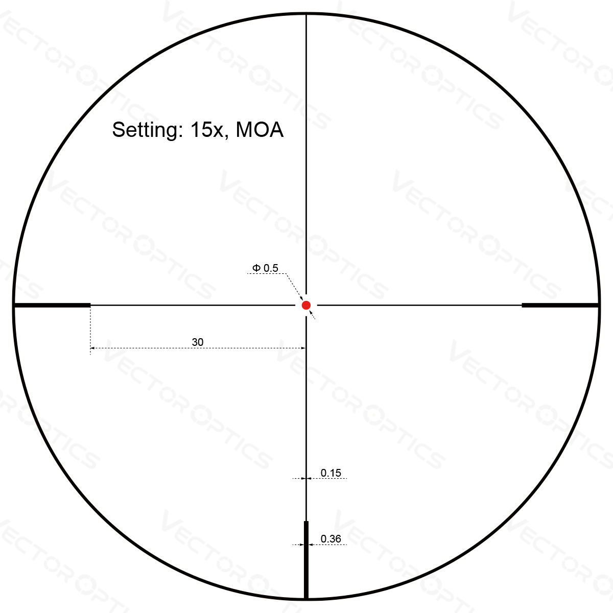 Vector Optics Forester 3-15x50SFP mira telescópica 