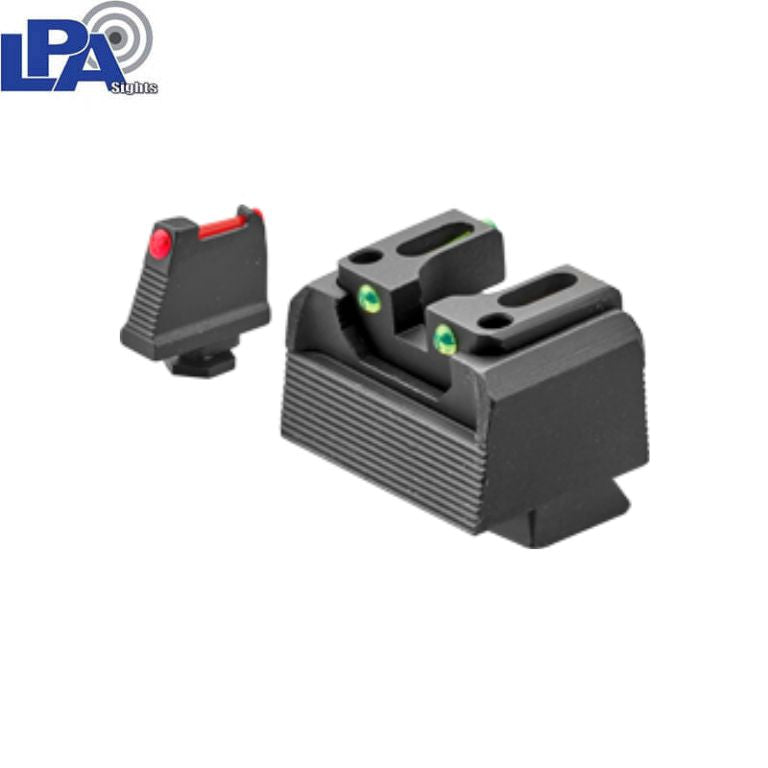 Conjunto de miras semi-ajustáveis Sig Sauer P220, P226, P229, P320 & P365 Optics Ready | com fibra ótica tipo B 