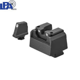 Sig Sauer P220, P226, P229, P320 & P365 Optics Ready conjunto de mira semi-ajustável | com pontos brancos 