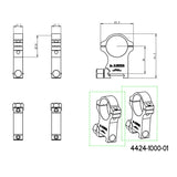 Base Picatinny de 30mm anéis para luneta | com porca de parafuso 