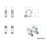 Base Picatinny de 30mm anéis para luneta | com porca de parafuso 